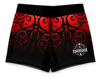 Powerhouse US Andromeda Red Girls Gymnastics Gym Shorts