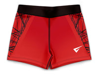 Chaos Red Gymnastics Activewear Girls Hipster Shorts