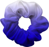 Radiant Silver to Blue Hair Scrunchie