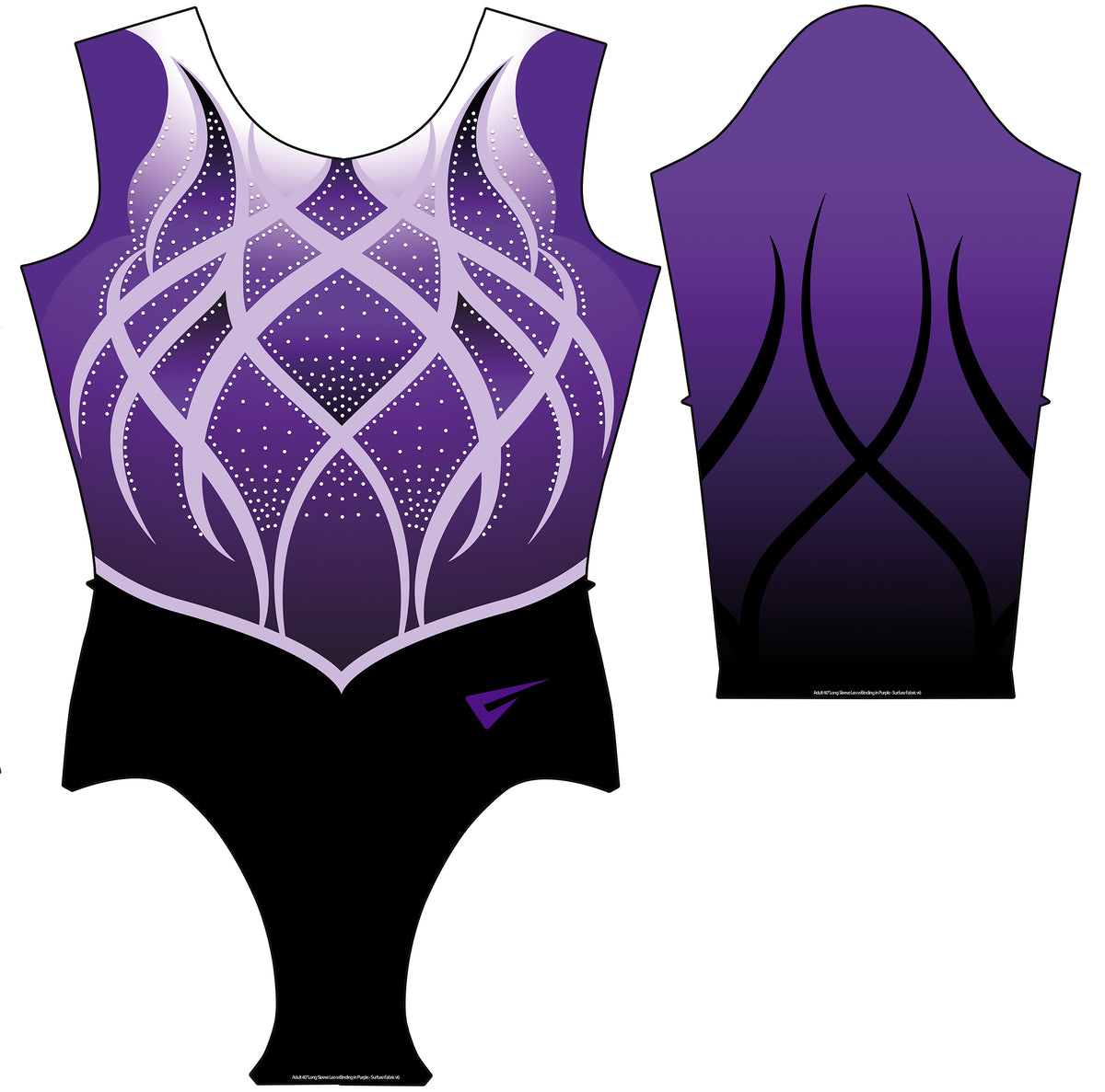 Purple Gymnastics Leotard main image 1