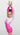 Radiant Silver To Pink Ombre Long Sleeve Leotard And Gym Shorts Combination