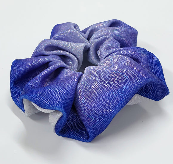 Radiant Silver to Blue Hair Scrunchie