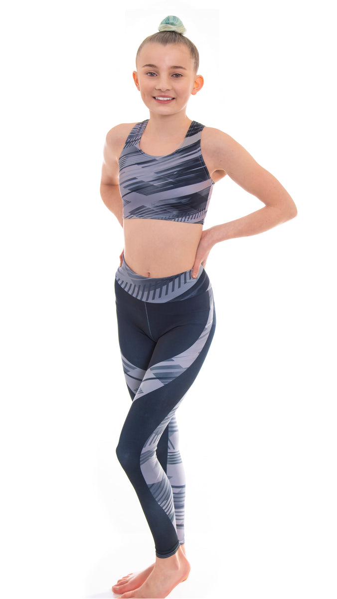Renvena Girls Activewear Set Crop Top With Booty Short Set Yoga Gymnastics Dance Outfits Swimsuit