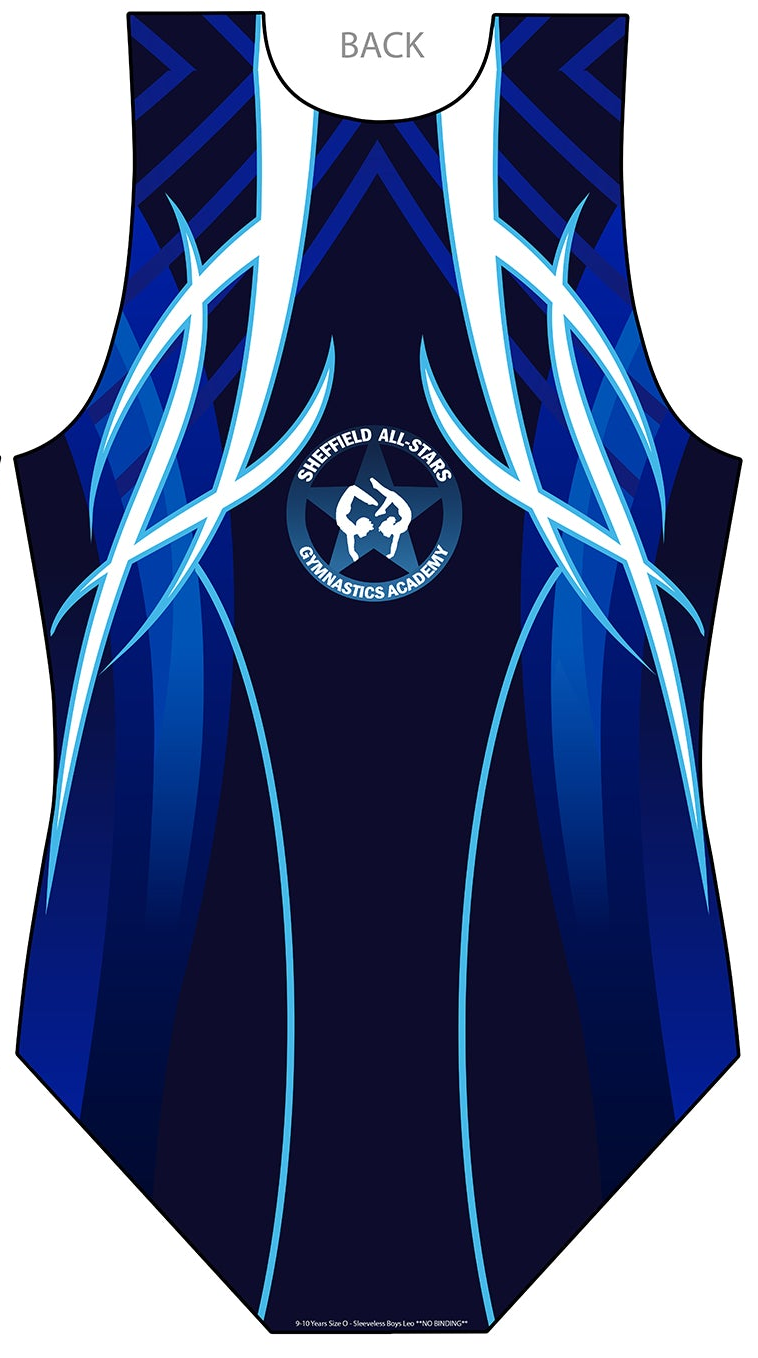 Shefflield All Stars Sleeveless Tank Club Uniform Leotard for Boys and Men