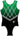 Clyde Valley Club Green to Black Uniform Sleeveless Leotard