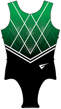 Clyde Valley Club Green to Black Uniform Sleeveless Leotard