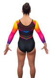 Carnival Rainbow Long Sleeve Deluxe Gymnastics Leotard