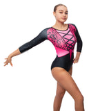 Amari Pink Long Sleeve Deluxe Gymnastics Leotard