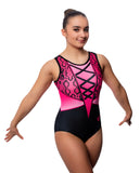 Amari Pink Sleeveless Girls Gymnastics Leotard