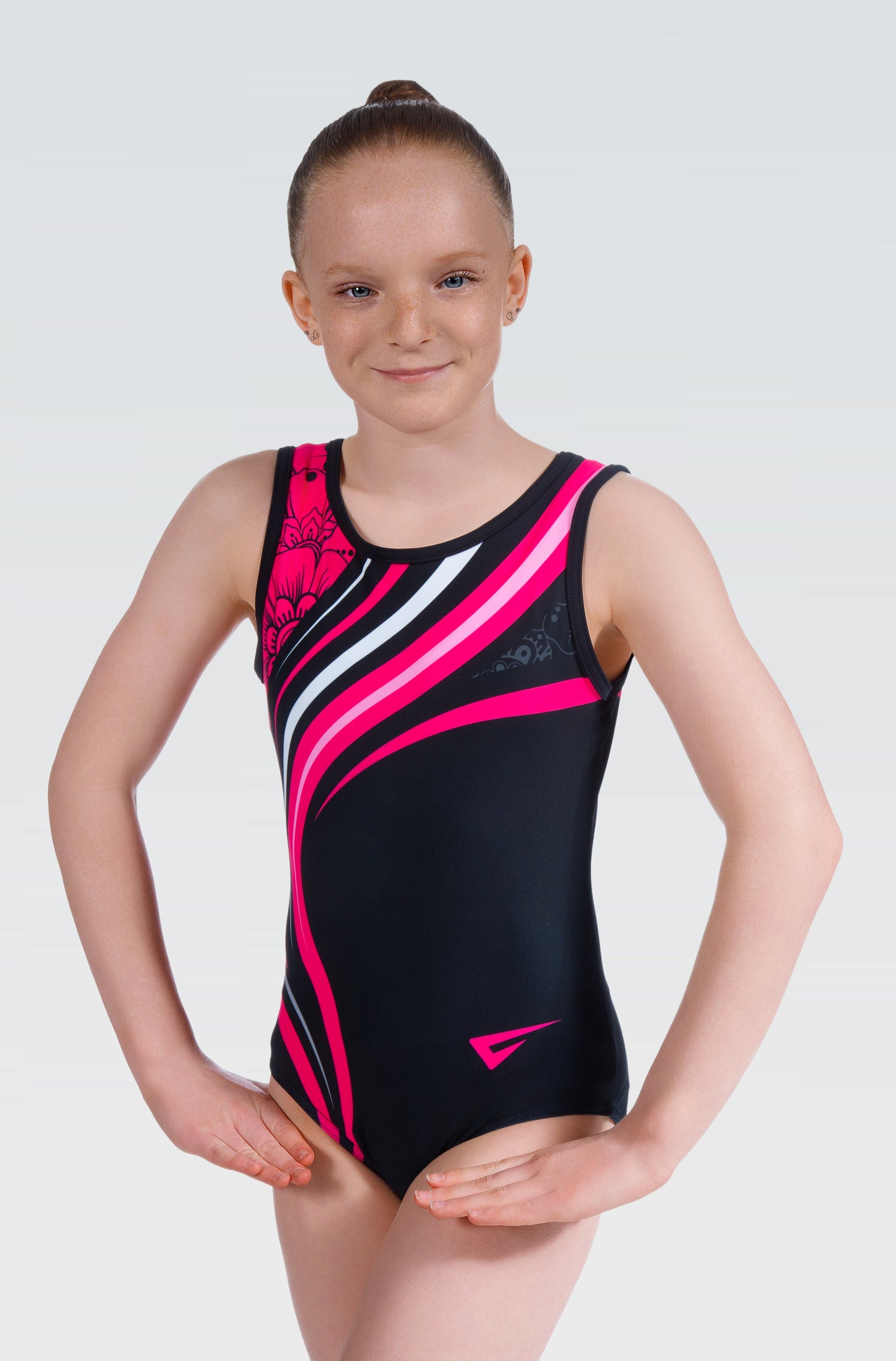 Triton Pink Sleeveless Tank Girls and Adult Gymnastics Leotard