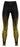 Black and gold athletic leggings suitable for gymnastics, dance and general activewear
