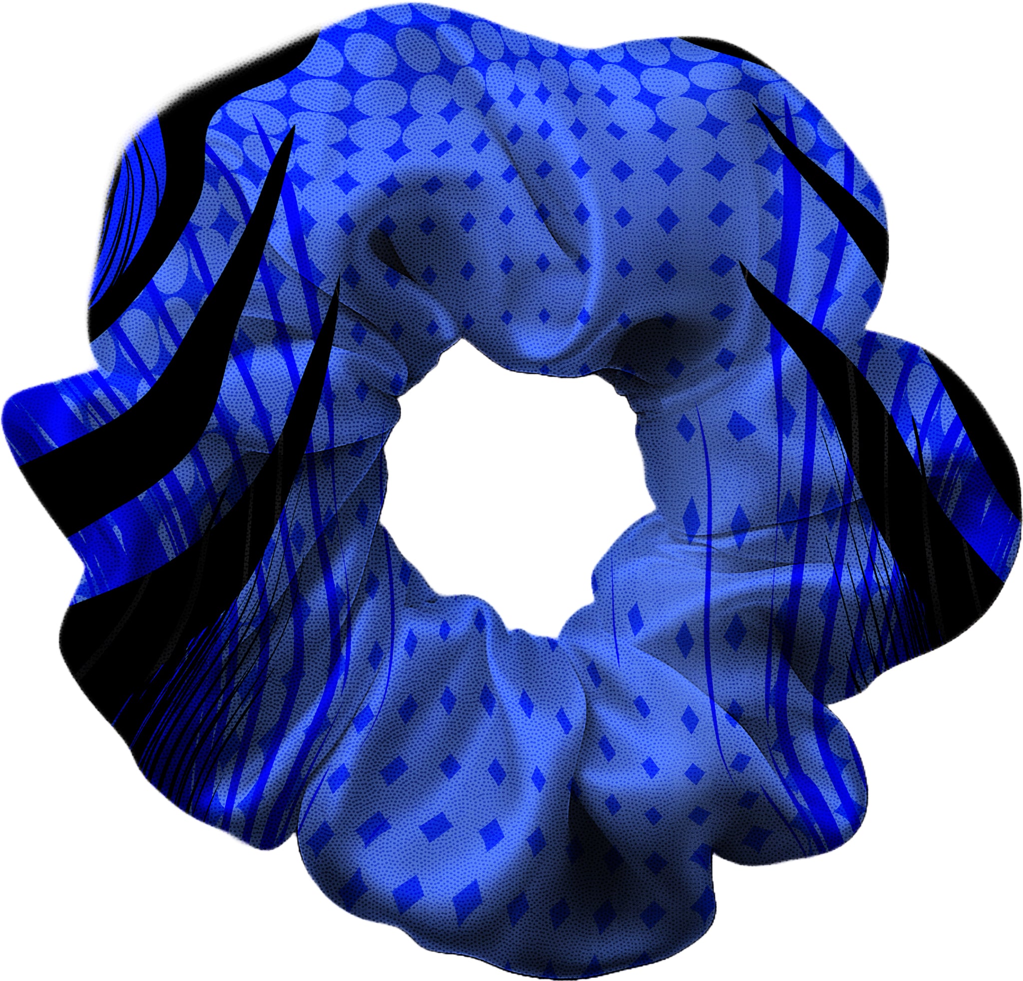 Accelerate Blue Hair Scrunchie