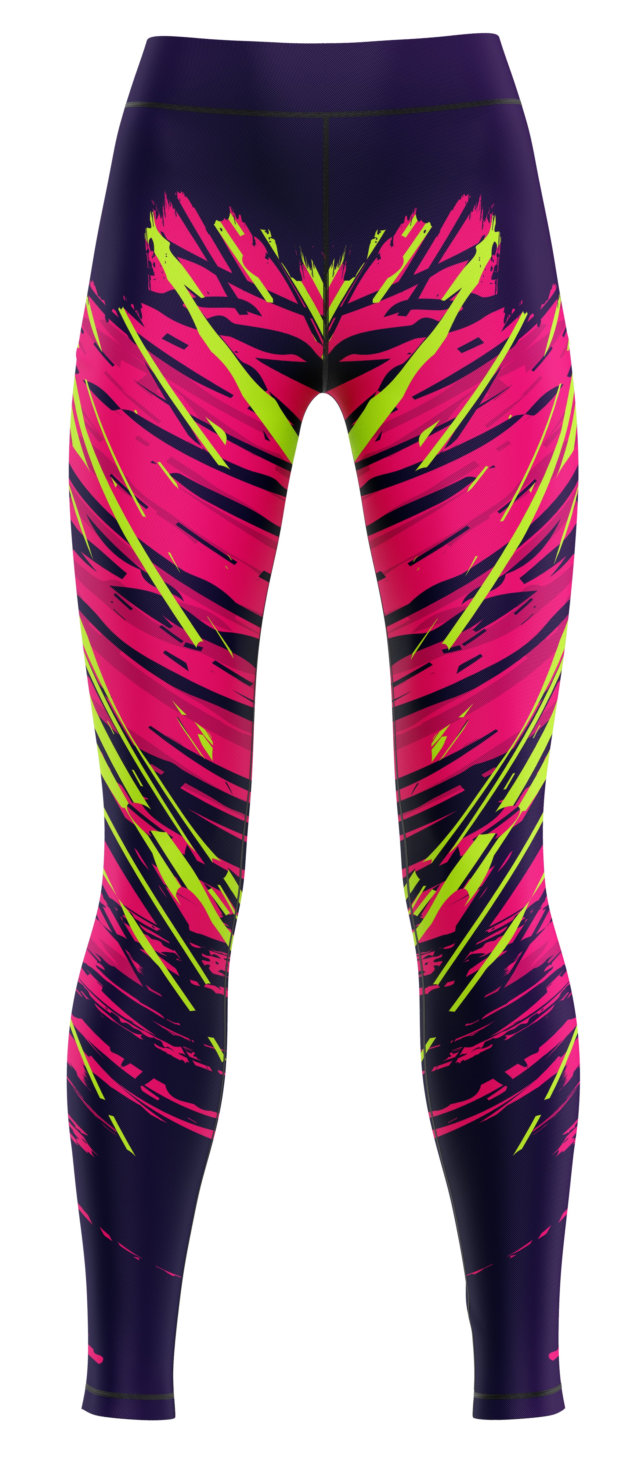Girls' activewear leggings in navy and royal blue shades