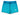 Blue athletic shorts with a geometric pattern on a white background