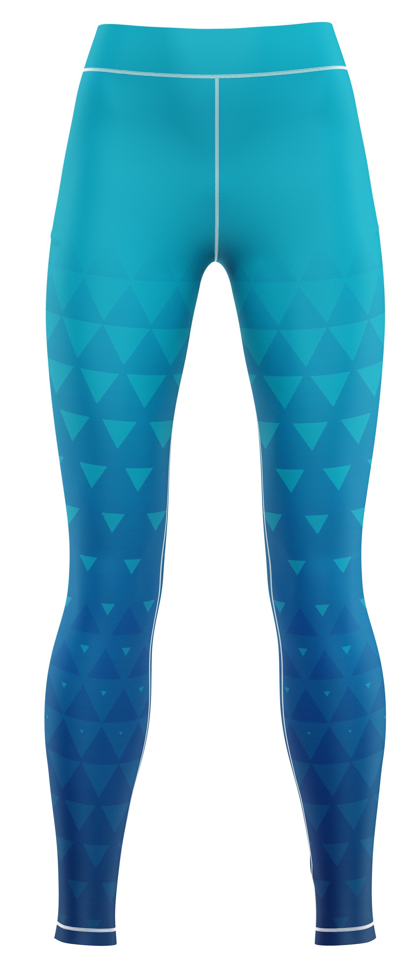 Pair of blue activewear leggings suitable for gymnastics, dance and training