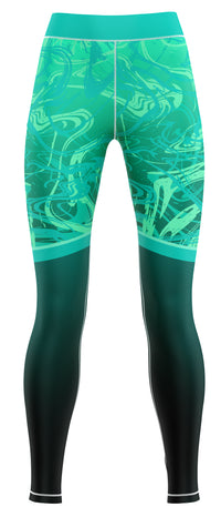 Athletic leggings displayed on a mannequin against a plain background