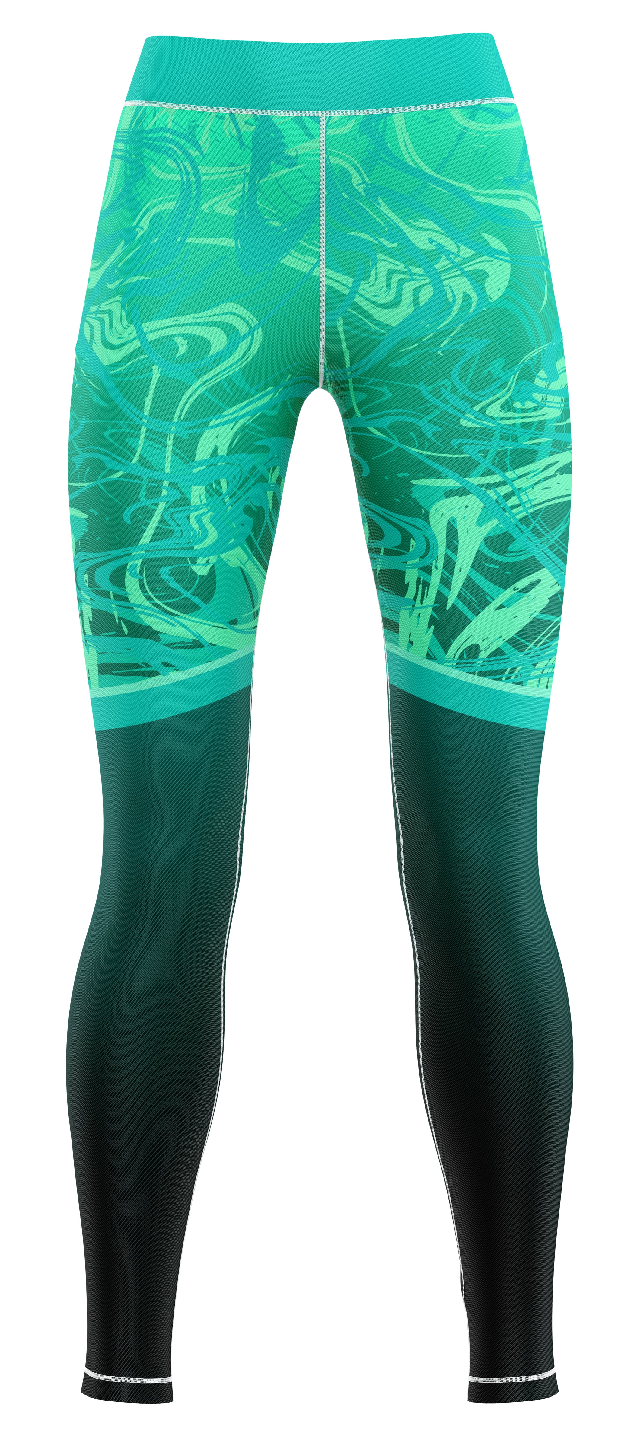Athletic leggings displayed on a mannequin against a plain background