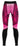 Pink girls' athletic leggings with a slim fit silhouette