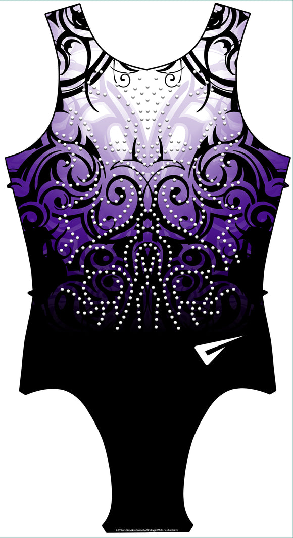 Rotate Gymnastics Andromeda Dark Purple Sleeveless Tank Girls Gymnastics Leotard