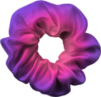 Angel Purple n Pink Foil Metallic Holographic Shimmer Hair Scrunchie