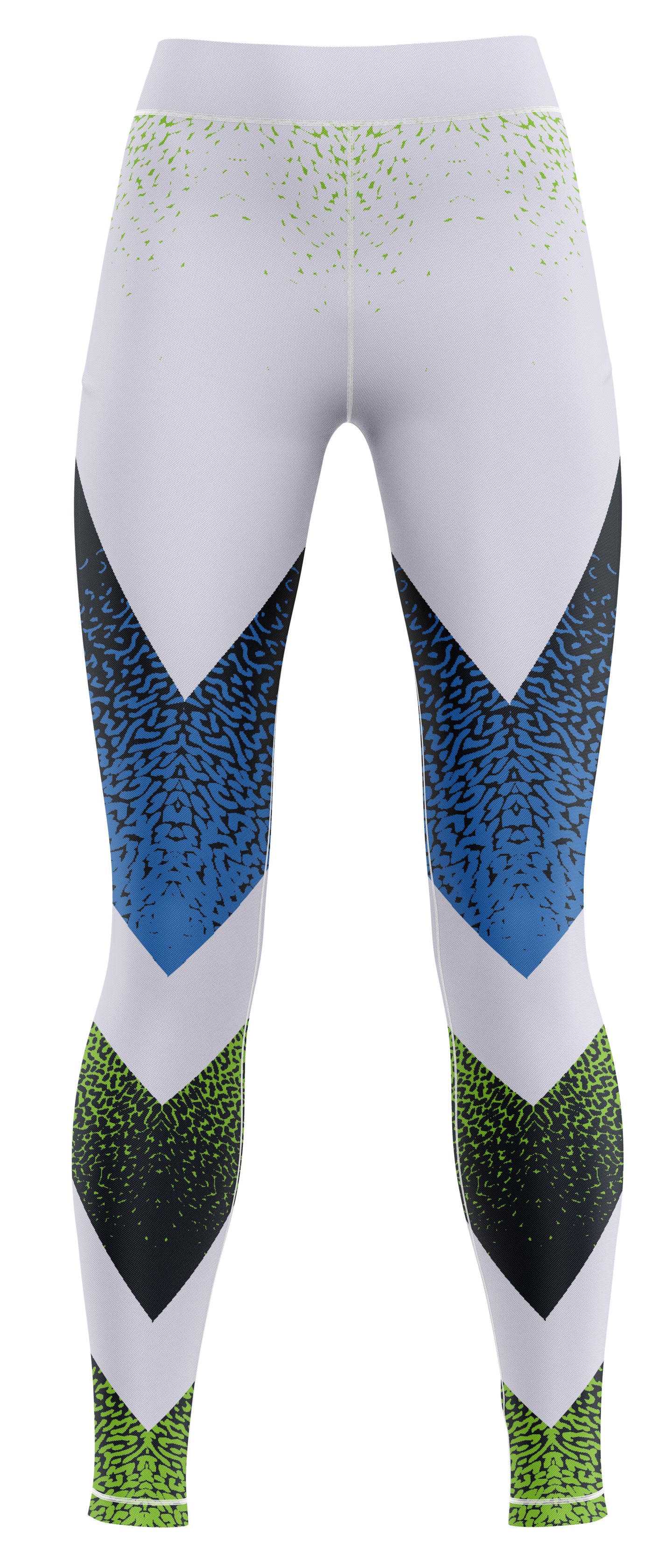 Blue girls' activewear leggings suitable for gymnastics, dance and training