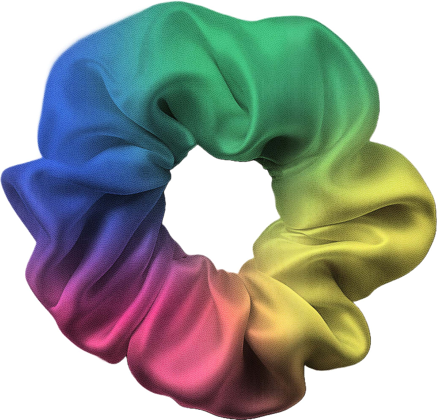 Argent Rainbow Holographic Hair Scrunchie