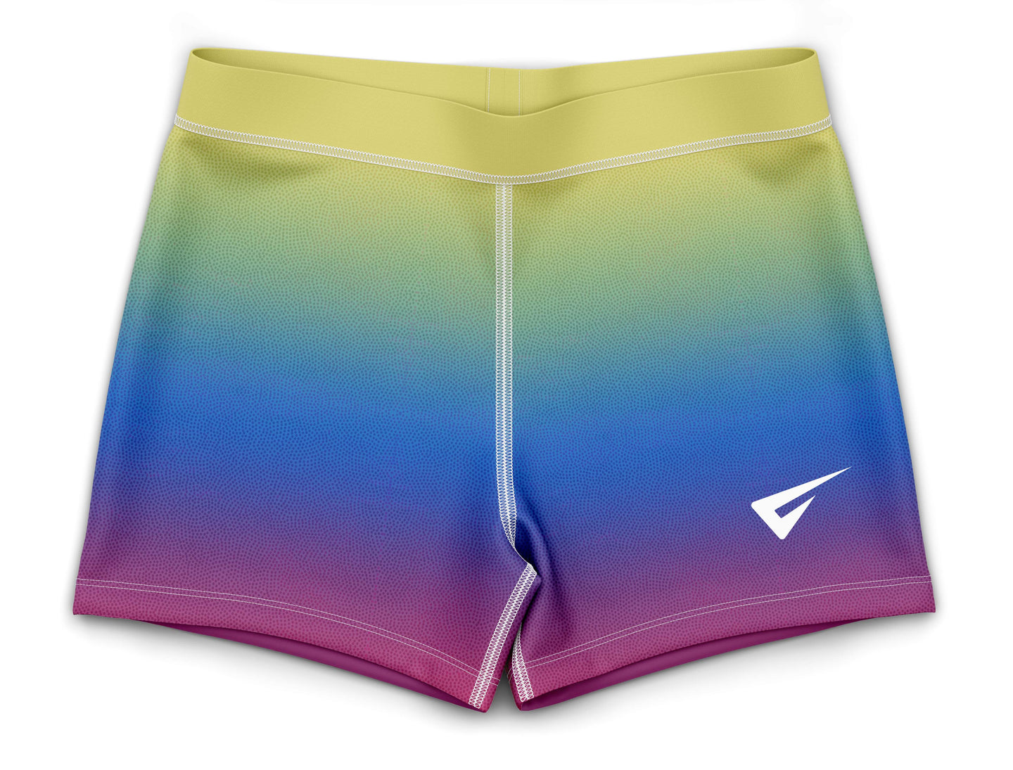 Argent Rainbow Holographic Deluxe Gymnastics Shorts