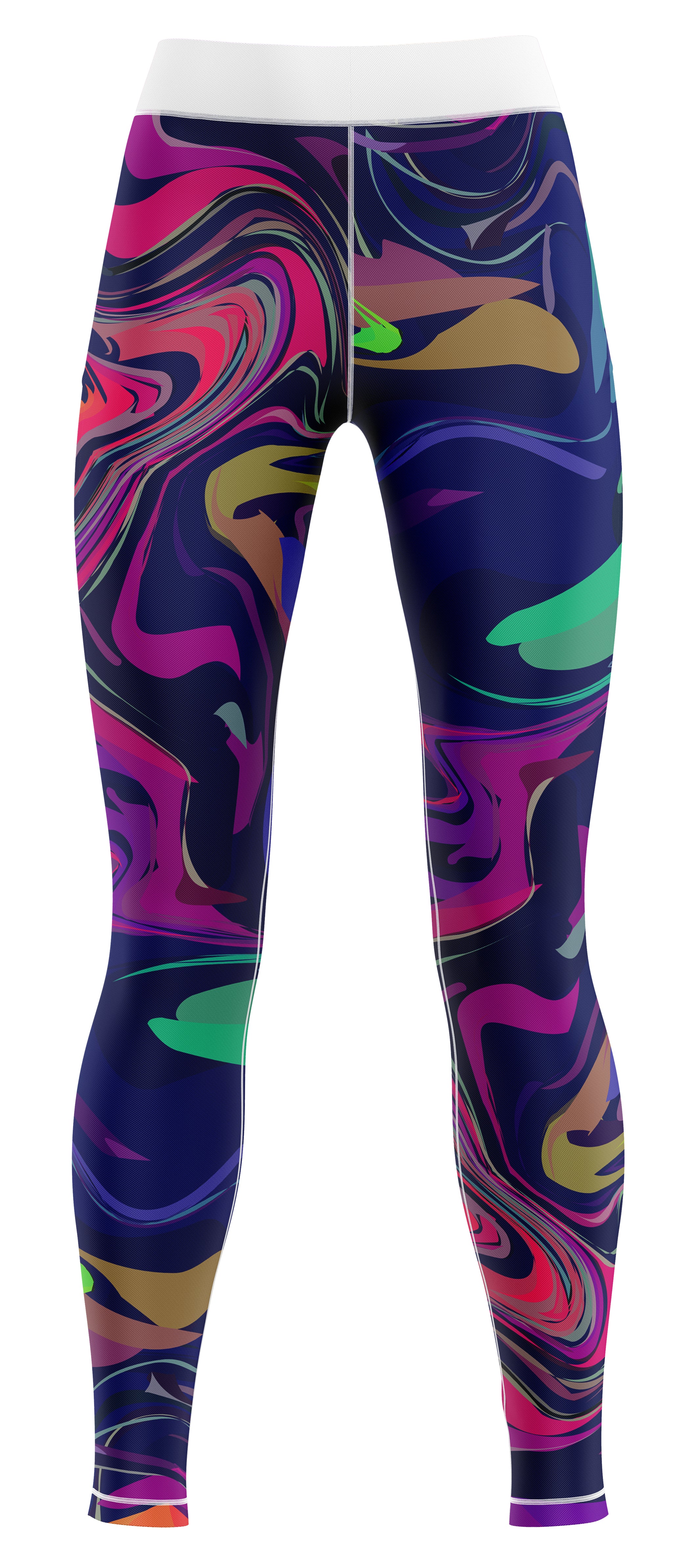 Girls blue training leggings for gymnastics, dance and activewear