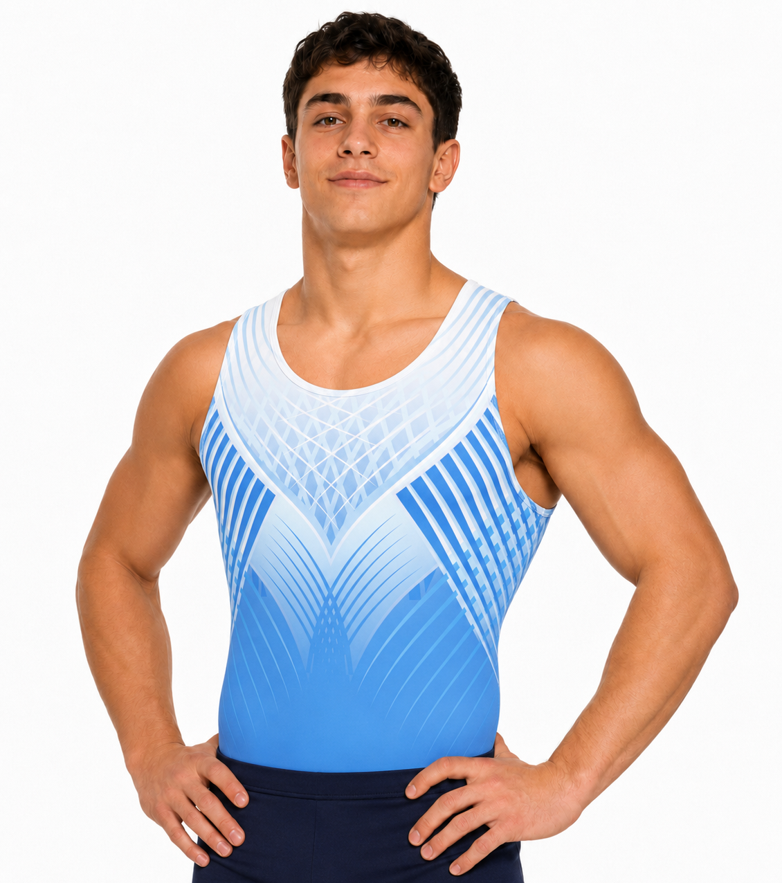 Atlas Sleeveless Gymnastics Leotard for Boys and Men