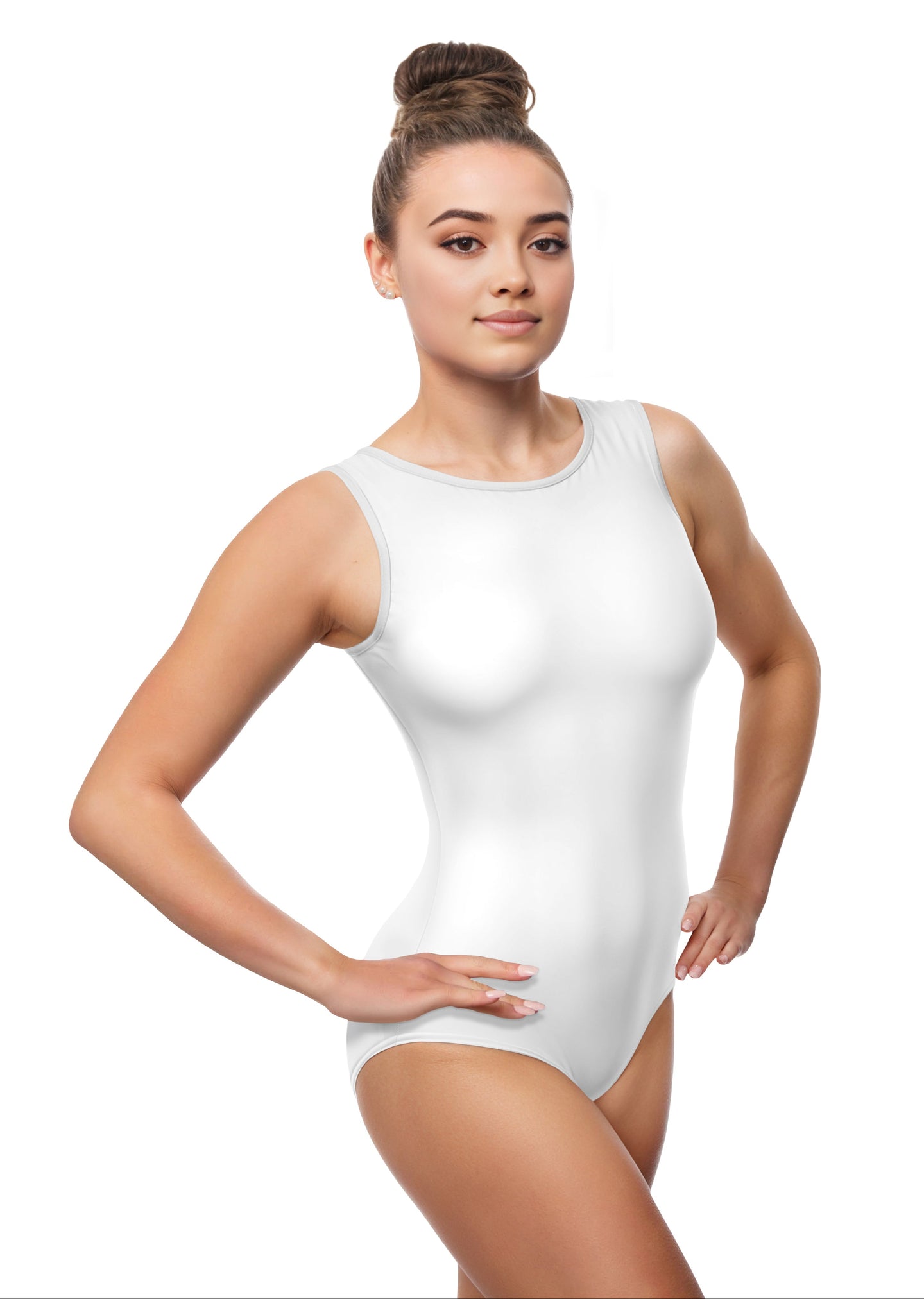 Childrens x5 Sample Size Pack Sleeveless Gymnastics Leotard in Motion250 Fabric