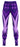 Blue activewear leggings laid flat showing full-length silhouette