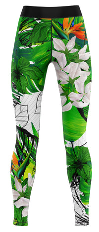 Botanic Green Gym Activewear Leggings