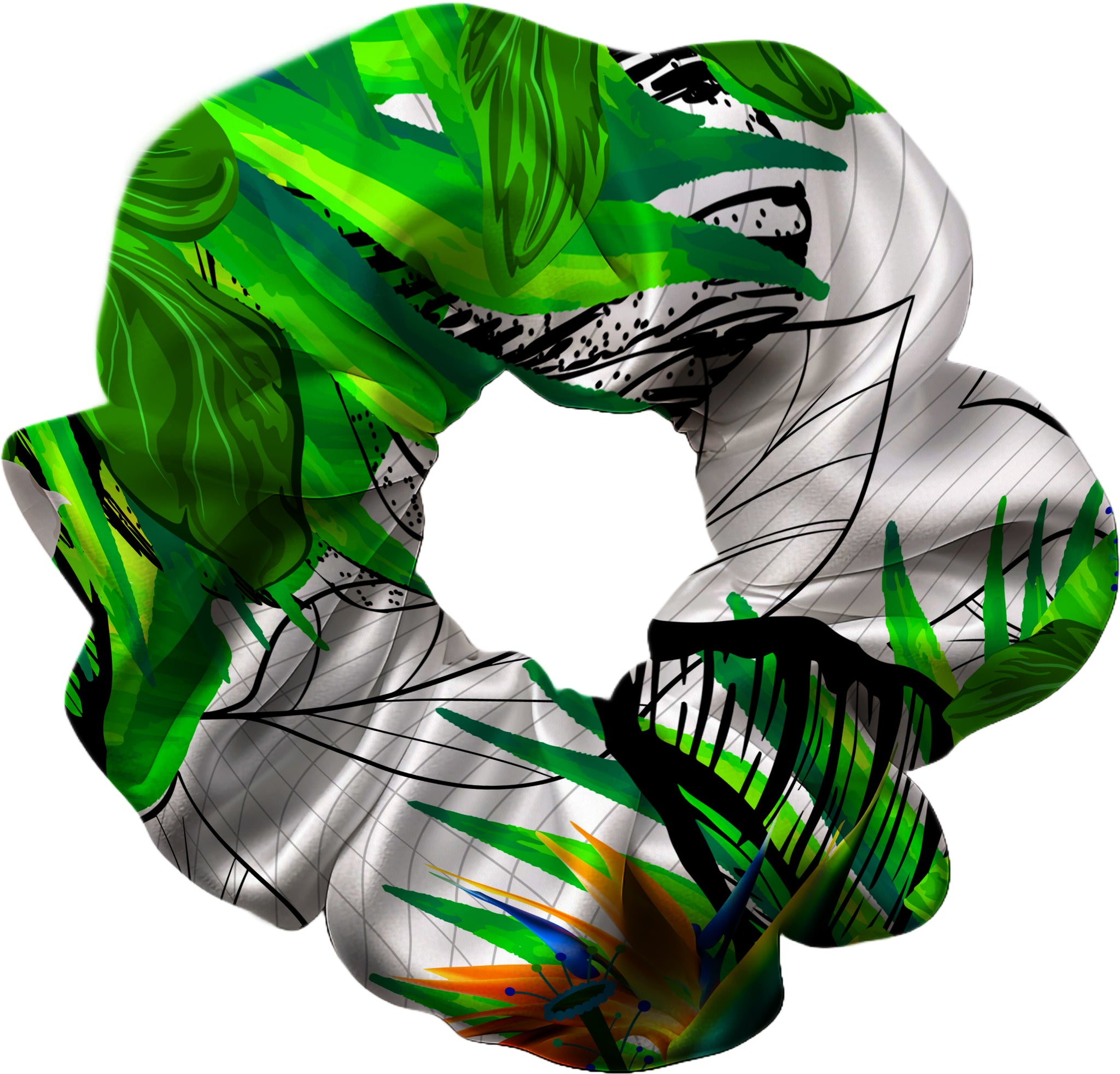 Botanic Green Hair Scrunchie