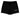Black shorts with 'ambitions gymnastics' logo on a white background