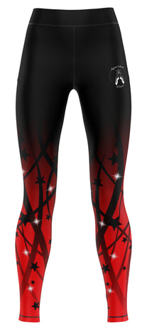 Children's gym leggings for dance and gymnastics displayed flat