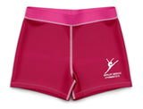 Appley Bridge Gymnastics Shiny Pink Girls Club Hipster Gym Shorts
