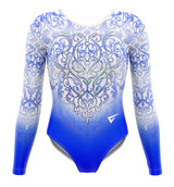 Fundamental Movement Academy Club Cheltenham Blue Long Sleeve Gymnastics Leotard For Girls