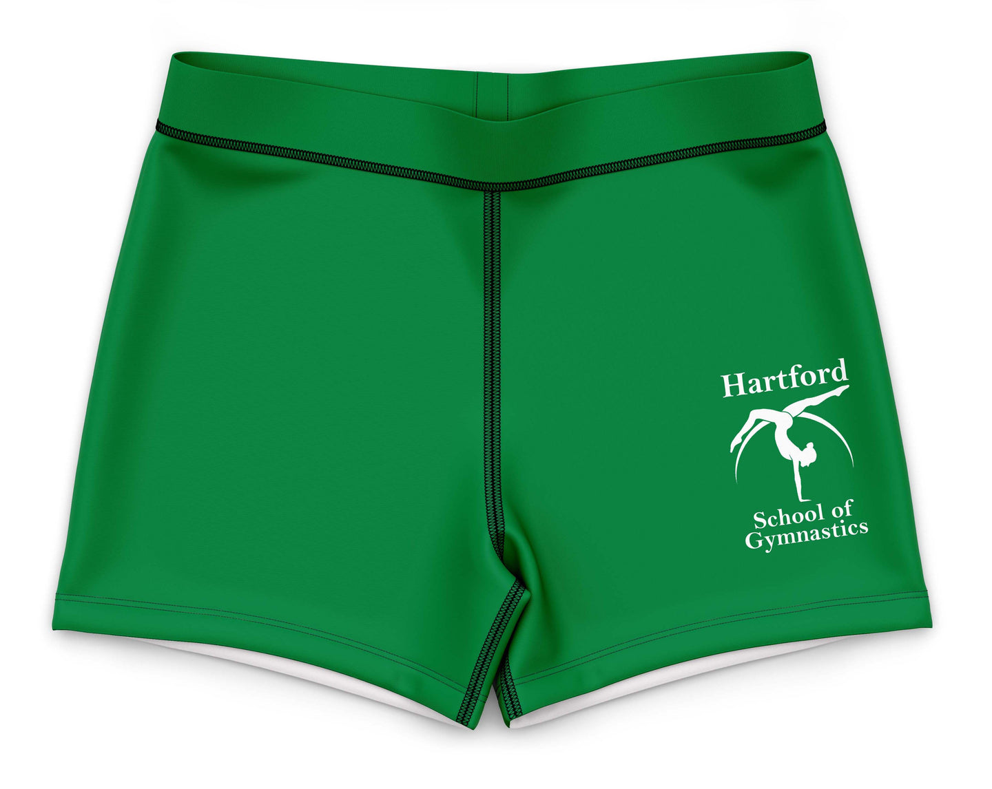Hartford School of Gymnastics Light Green Training Girls' Gym Shorts
