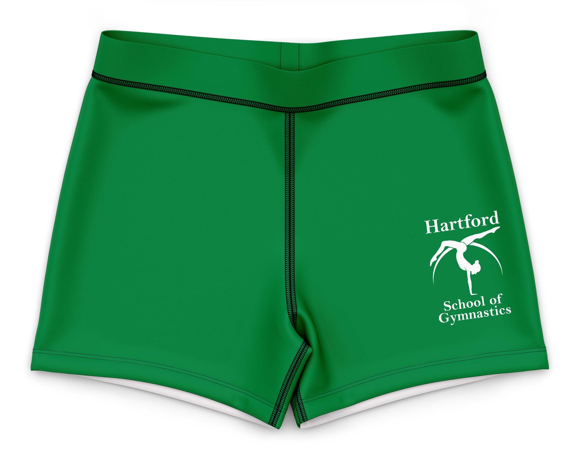 Hartford School of Gymnastics Light Green Training Girls' Gym Shorts