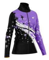 Girls' club-style tracksuit warm-up jacket in team outerwear design