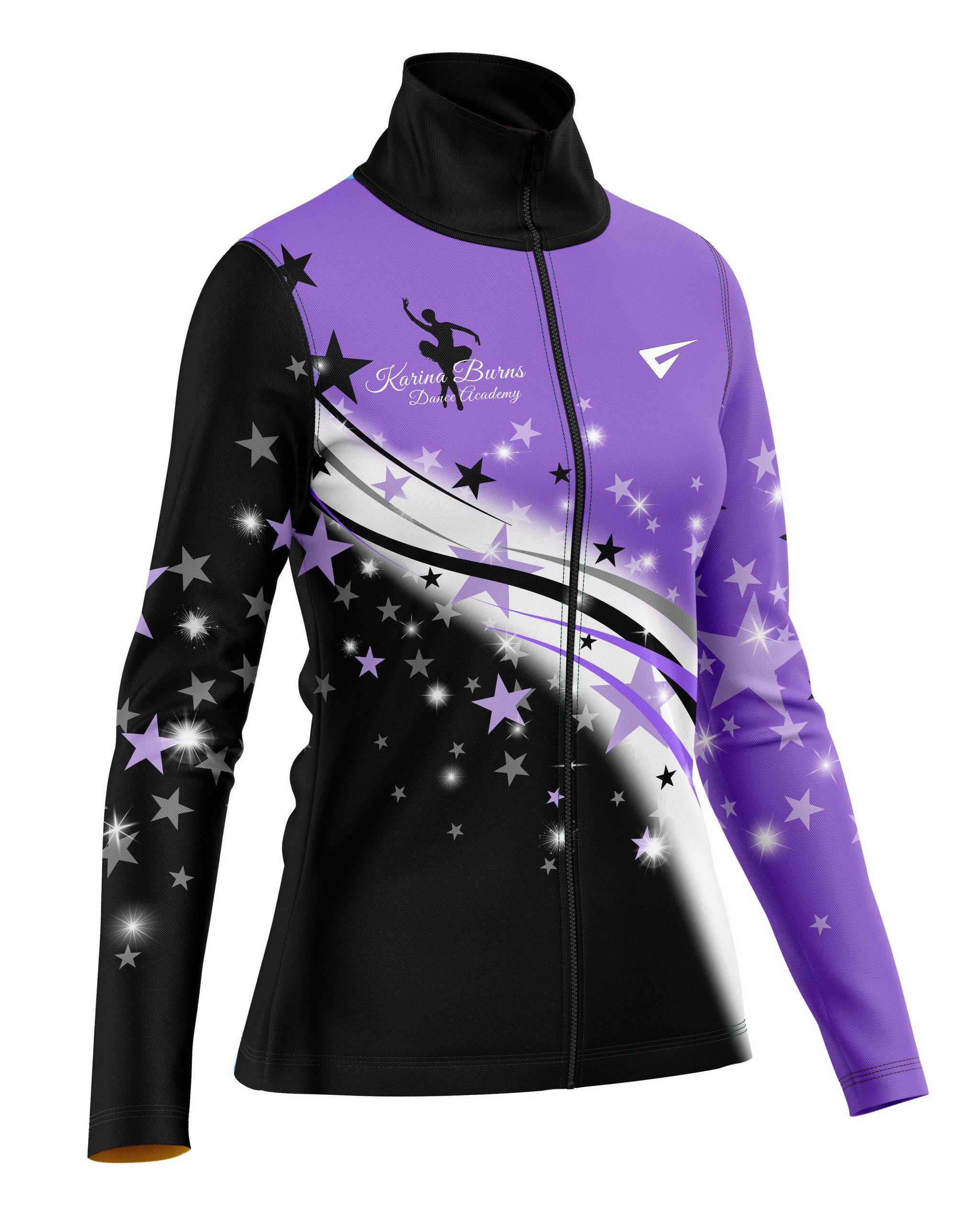 Girls' club-style tracksuit warm-up jacket in team outerwear design