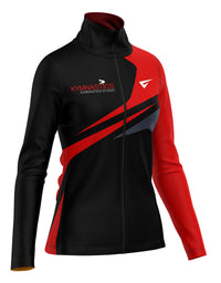 Black and red jacket with 'Gymnastics Gymnastics Studio' logo on a white background