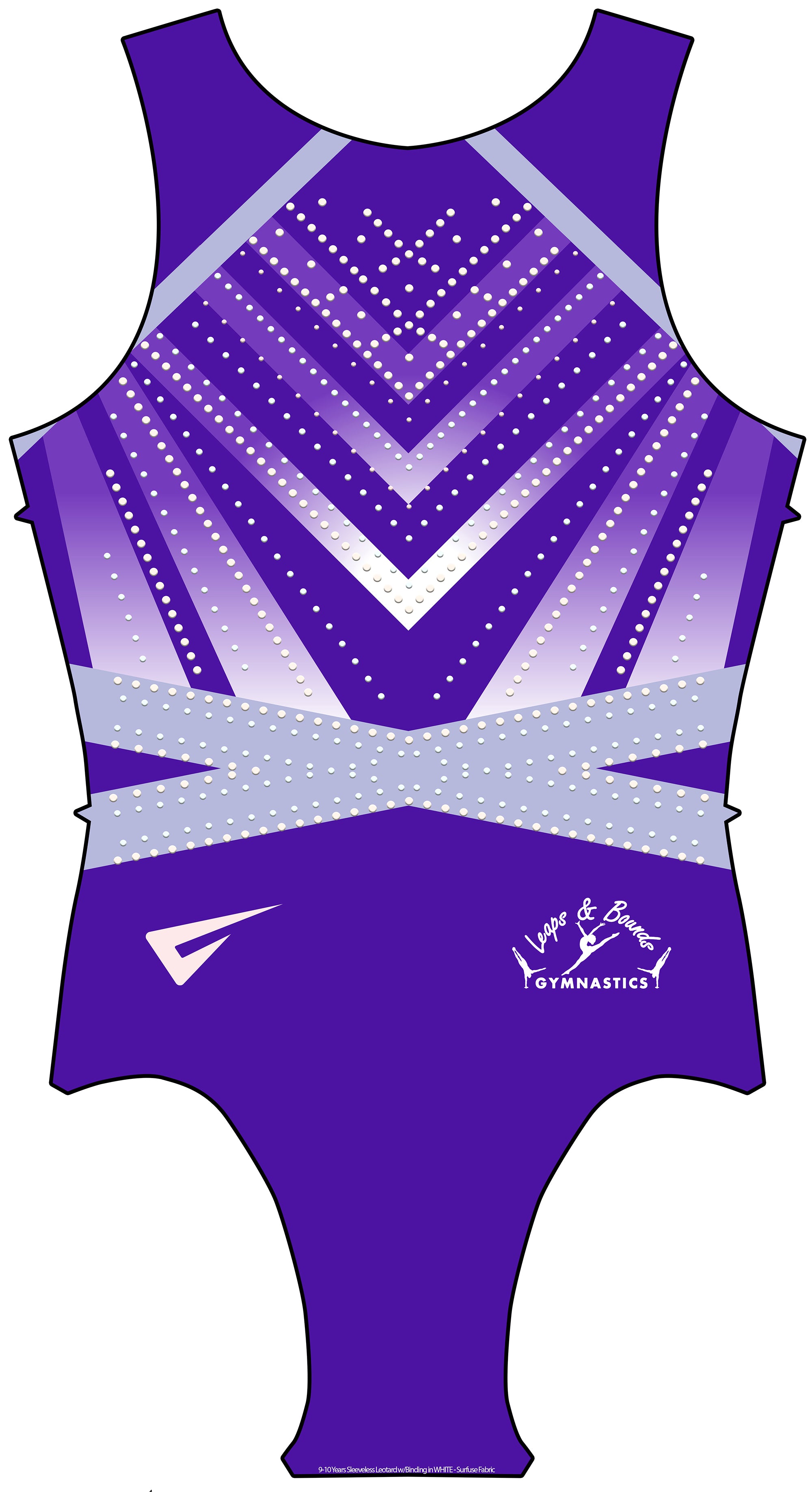 Leaps and Bounds Gymnastics Club Sleeveless Gymnastics Leotard for Girls