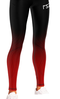 Full-length gym leggings displayed on mannequin with smooth finish and streamlined fit