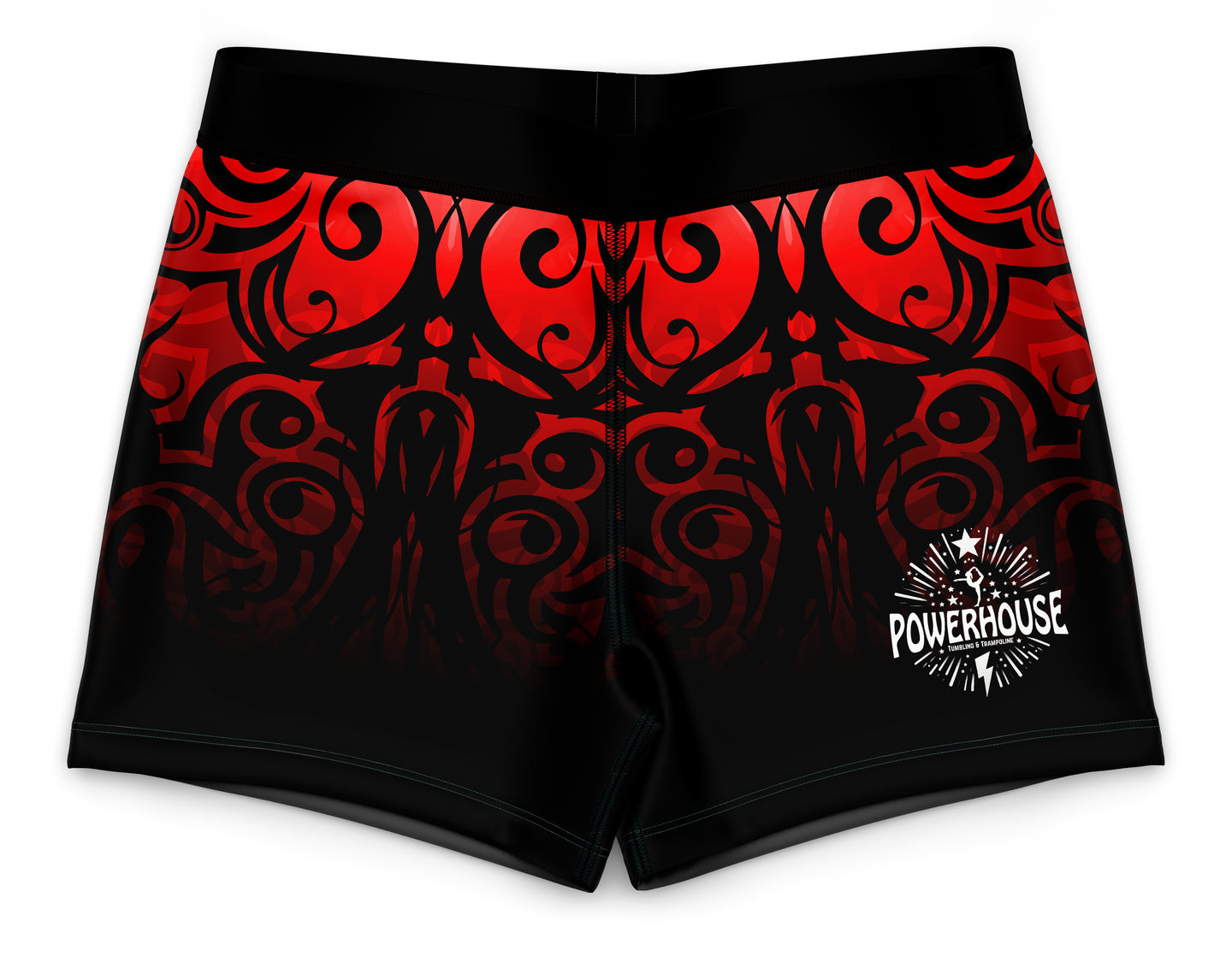 Powerhouse US Andromeda Red Girls Gymnastics Gym Shorts