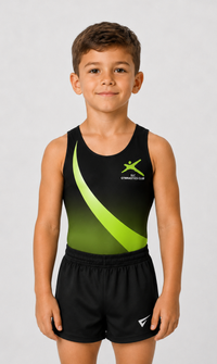 Justaucorps de gymnastique sans manches bleu marine Celeste pour garçons et hommes
