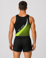 Justaucorps de gymnastique sans manches bleu marine Celeste pour garçons et hommes
