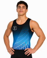 Justaucorps de gymnastique sans manches bleu marine Celeste pour garçons et hommes