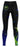 Black leggings with star patterns and green designs on a white background