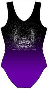 Freedom Dance Studios Club Sleeveless Girls Training Gymnastics Leotard
